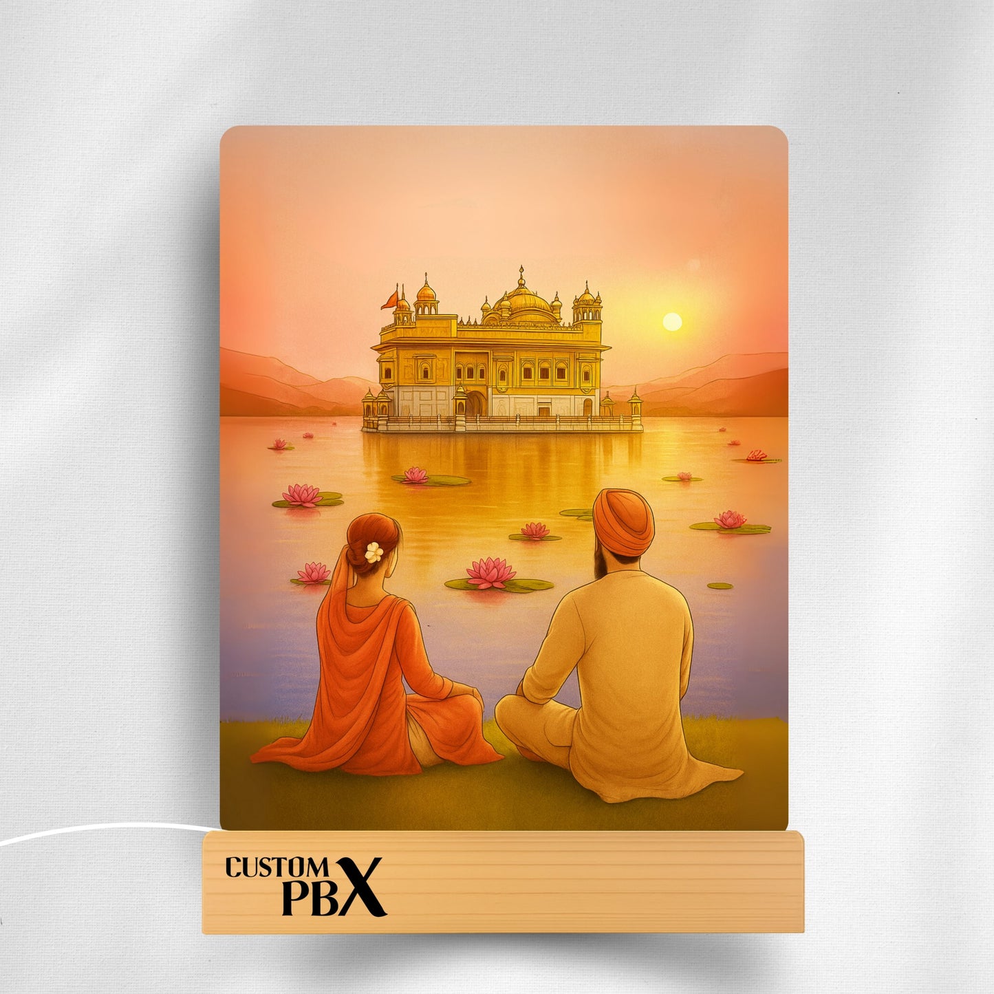 Glow Frame (Golden Temple with Couple)